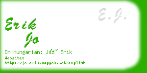 erik jo business card